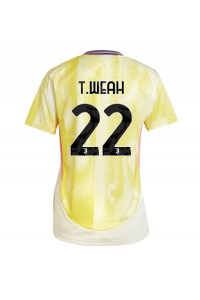 Juventus Timothy Weah #22 Voetbaltruitje Uit tenue Dames 2024-25 Korte Mouw